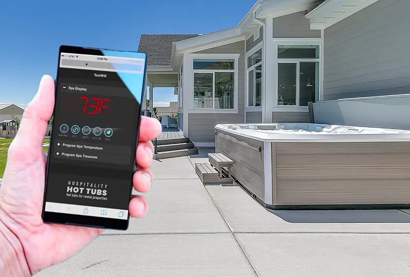 Hospitality Hot Tub Remote Access Phone Application Apple Android Spa Hot Tub